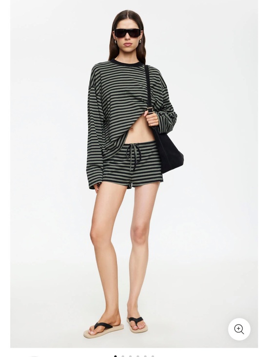 Lioness Tops - Lioness Bloom Stripe Top in Forest, XS